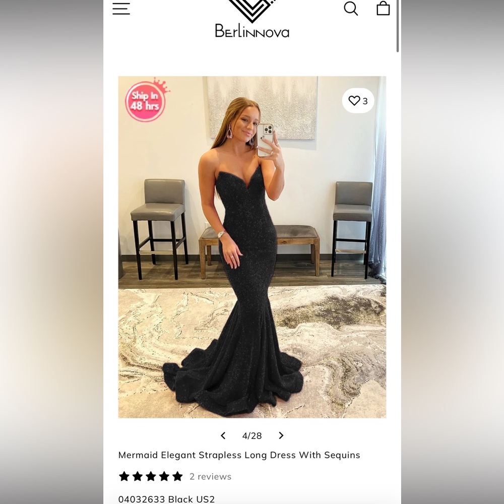Mermaid Elegant Strapless Long Dress With Sequins